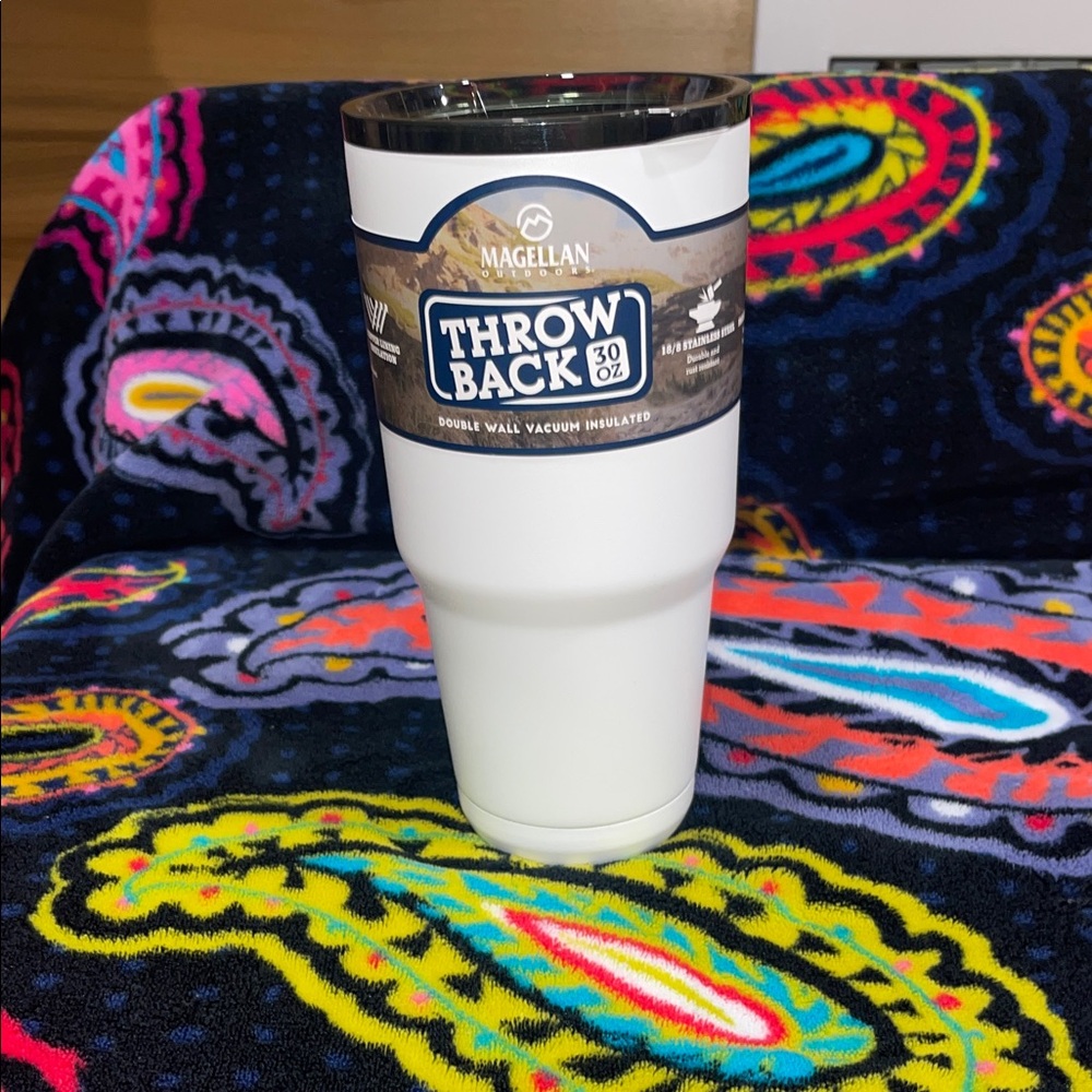 Magellan Outdoors White Throwback Tumbler